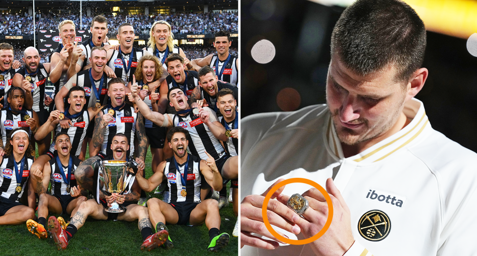 The AFL is weighing up the idea of rings for premiership winning players similar to that received by NBA winners. Image: Getty