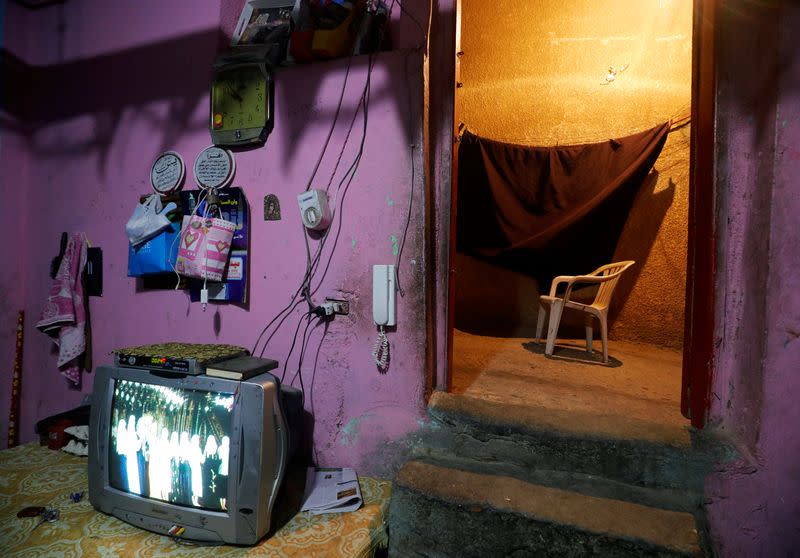 A view is seen from the doorway's room of Zineb Mohamed in Cairo