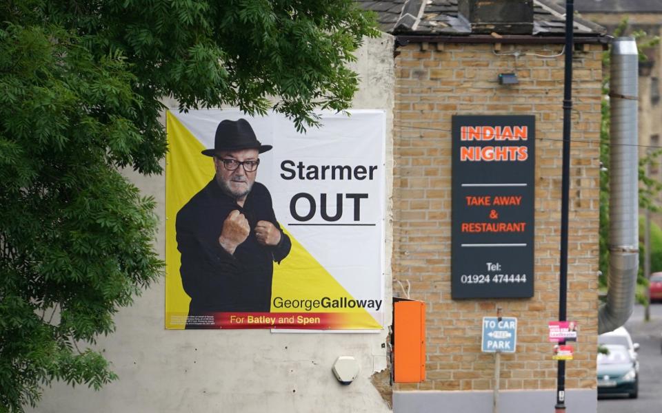 A poster for George Galloway makes his aims clear -  Christopher Furlong/ Getty Images Europe
