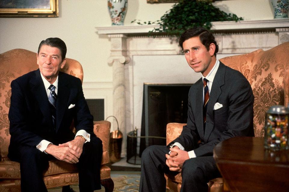 Prince Charles and Ronald Reagan at the White House in1981