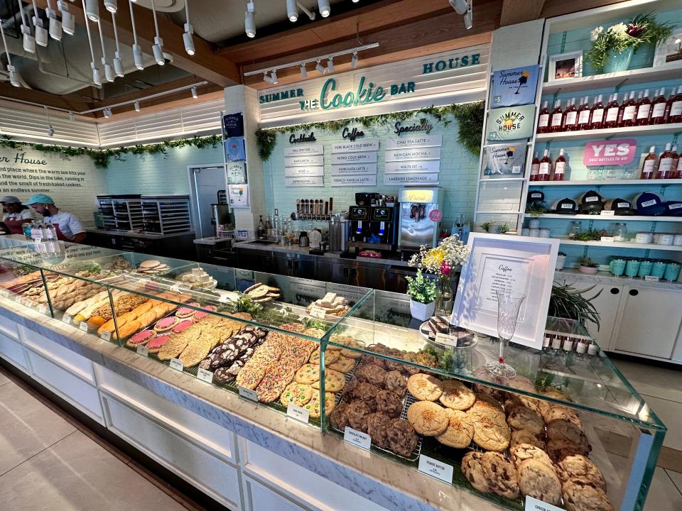 display case of cookies at the cookie bar in disney springs