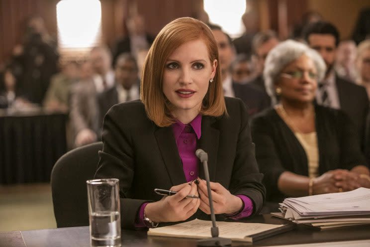 Jessica Chastain in 'Miss Sloane' (Photo: EuropaCorp USA) 