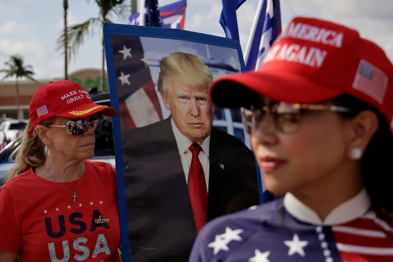 Simpatizantes de Trump en West Palm Beach, Florida