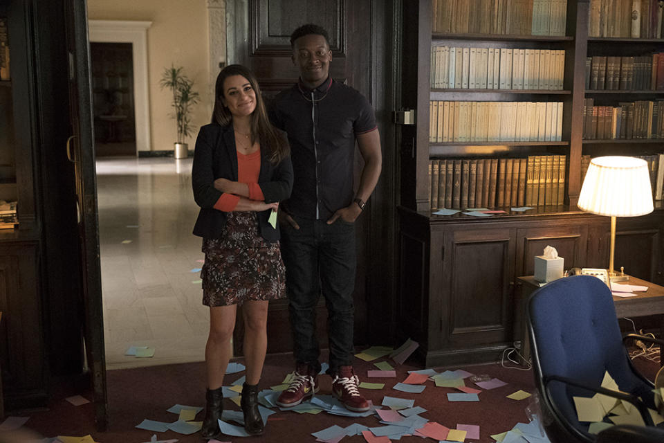 Lea Michele as Valentina Barella and Brandon Micheal Hall as Courtney Rose in ‘The Mayor’ (Photo: ABC/Tony Rivetti)