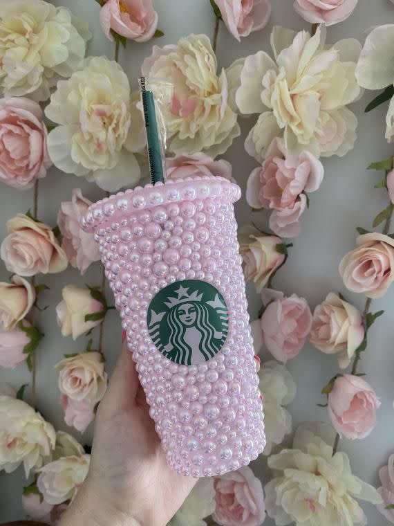 Pink pearl Starbucks Cup 24oz