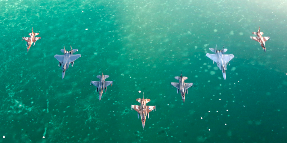 israeli air force formation blue flag israel