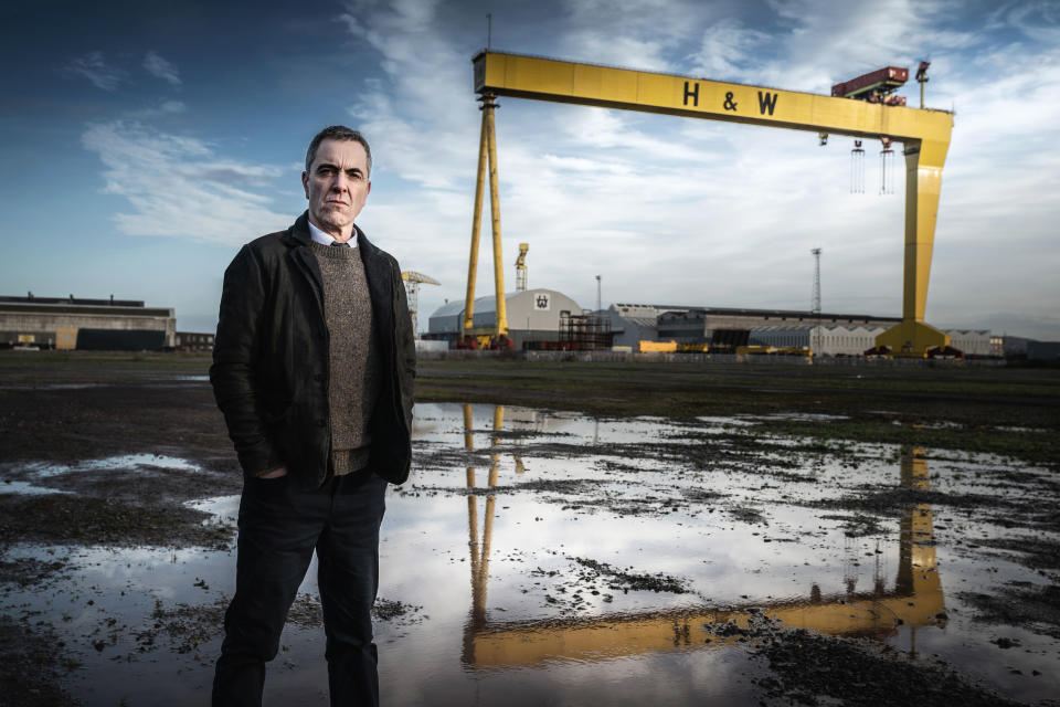 James Nesbitt starred in drama Bloodlands for the BBC, which was filmed in Belfast (BBC/PA)
