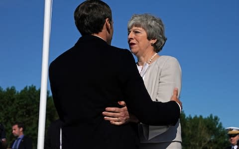 Prime Minister Theresa May and French President Emmanuel Macron  - Credit: Owen Humphreys/PA