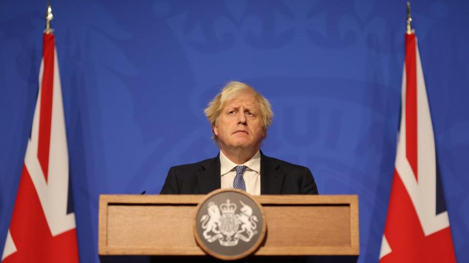 Boris Johnson during a press conference in Downing Street (Adrian Dennis/PA) (PA Wire)