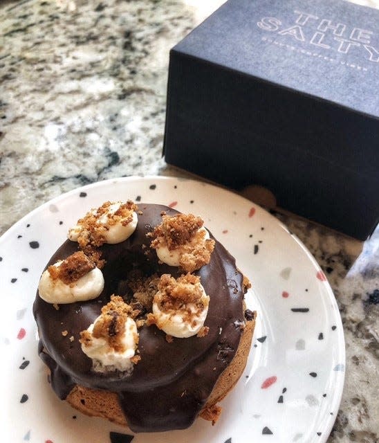 Gloriously gluten-free: The Salty Donut's fleeting specialty item, a chocolate-chip sea-salt cake doughnut. The shop rotates specialty menu items, including its gluten-free and vegan offerings.