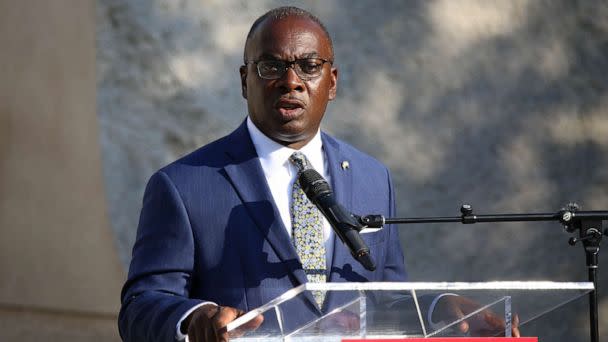 PHOTO: Buffalo Mayor Byron Brown delivers remarks at the Fights For You rally at the National Urban League conference on July 20, 2022, in Washington D.C. (Brian Stukes/Getty Images)