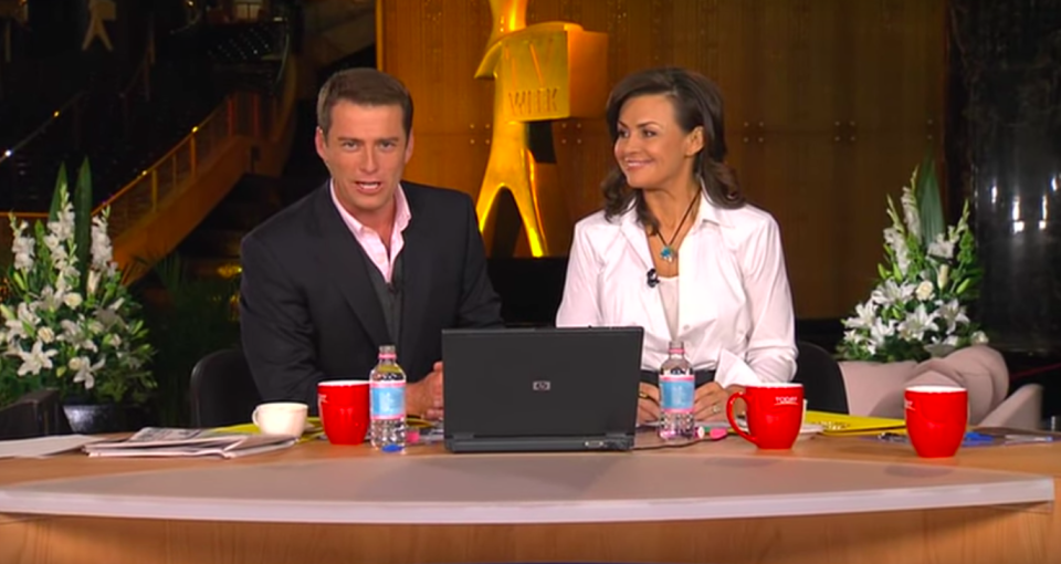 Karl Stefanovic rocked up to the <em>Today</em> set with then co-host Lisa Wilkinson still pretty out of it the morning after the Logies. Source: Nine