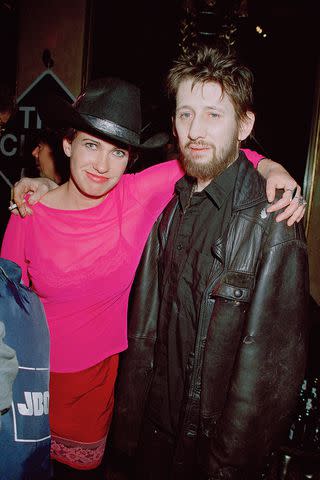 <p>Dave Benett/Getty</p> Victoria Clarke and Shane MacGowan in London in September 1999