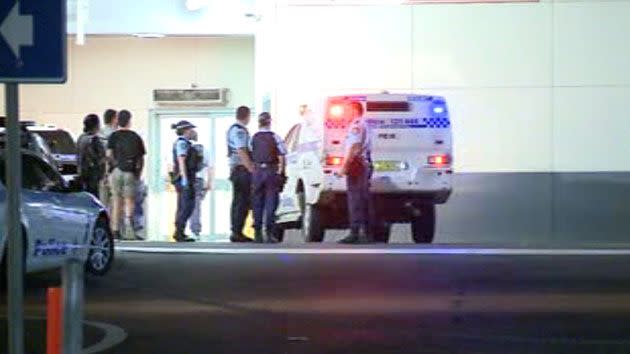 A police officer and a security guard were shot in a western Sydney hospital overnight. Photo: 7 News