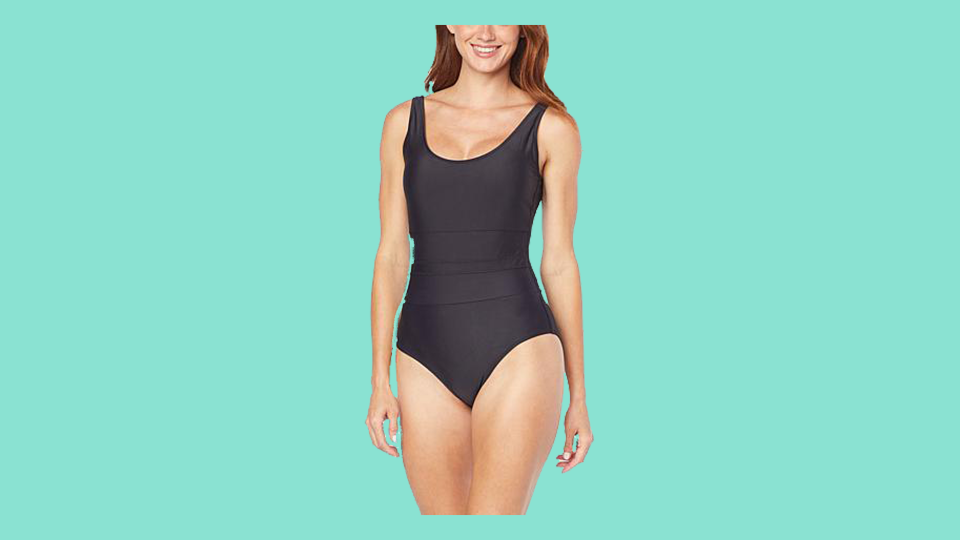 Show off your curves in this simple one-piece.