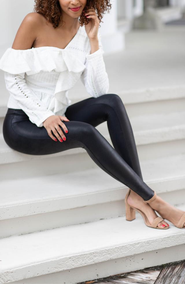 Shop Spanx faux leather leggings in Nordstrom's Anniversary Sale