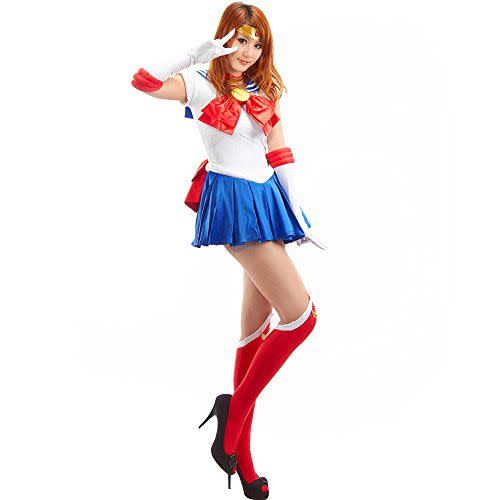 <p><strong>OURCOSPLAY</strong></p><p>amazon.com</p><p><strong>$60.99</strong></p><p>Every '90s kid remembers<em> Sailor Moon</em>, the Japanese anime series about heroines in sailor suits who team up to save the world. All you need is a nautical-inspired outfit and a larger-than-life blonde wig to complete your look.</p>