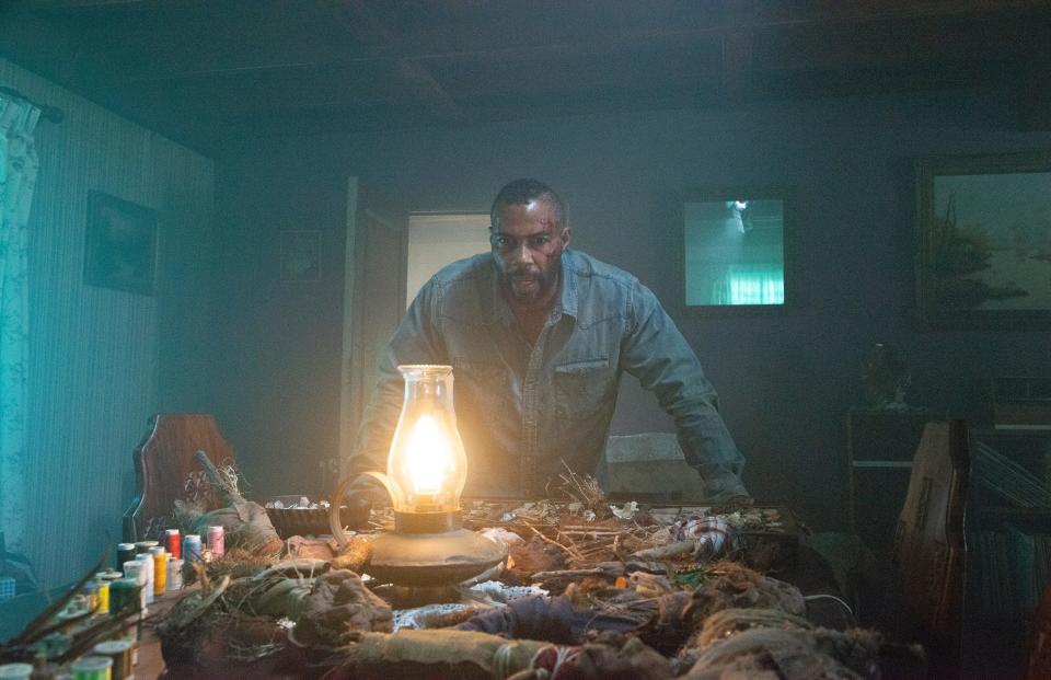 Omari Hardwick stars as a man who wakes up after a plane crash and realizes he's the subject of some serious hoodoo in "Spell."