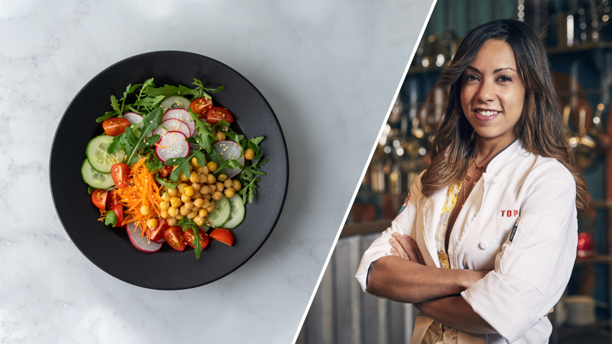 Top Chef runner-up Adrienne Cheatham says salads are best when dressed with a pinch of salt. (Photos: Getty)