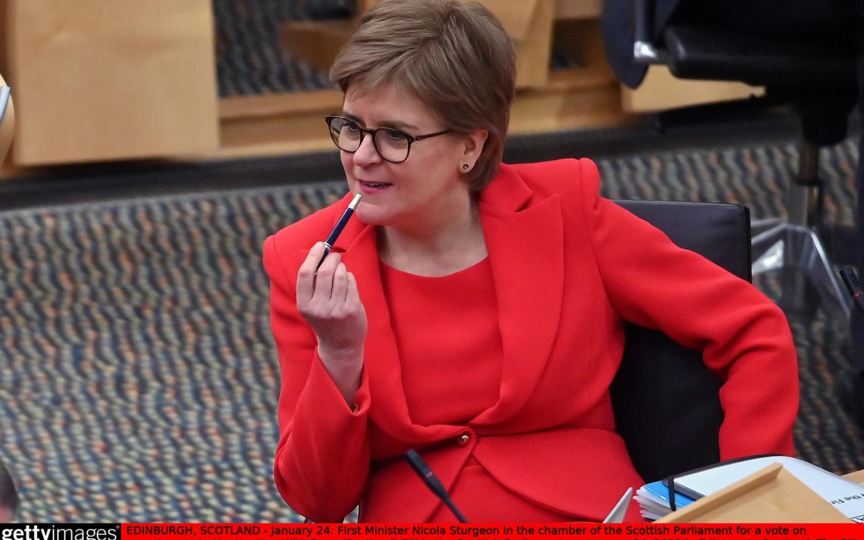 Nicola Sturgeon in the Scottish Parliament - Getty Images