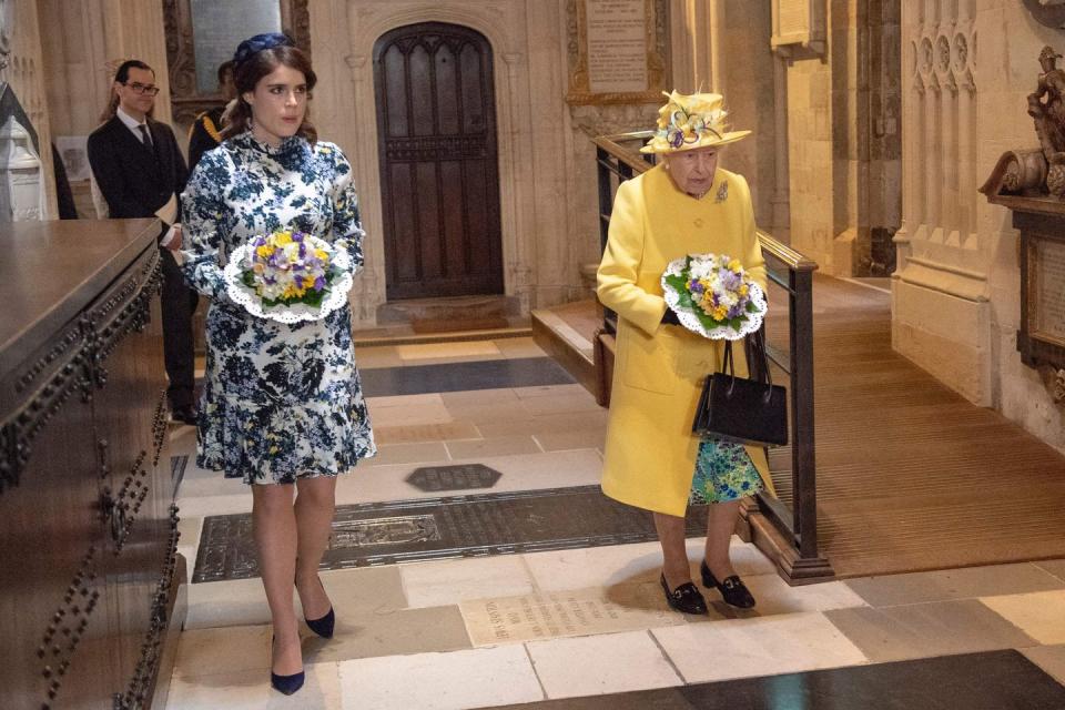 The Queen & Princess Eugenie Hand Out Bags of Money for Maundy Thursday