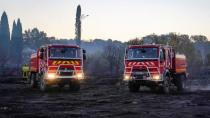 Firefighters fight blaze near France's Mediterranean coast