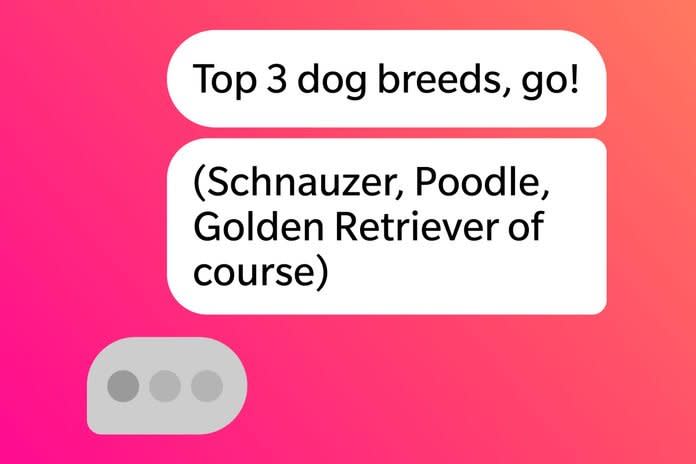 Tinder Pick Up Lines Top Three Dog Breeds Go