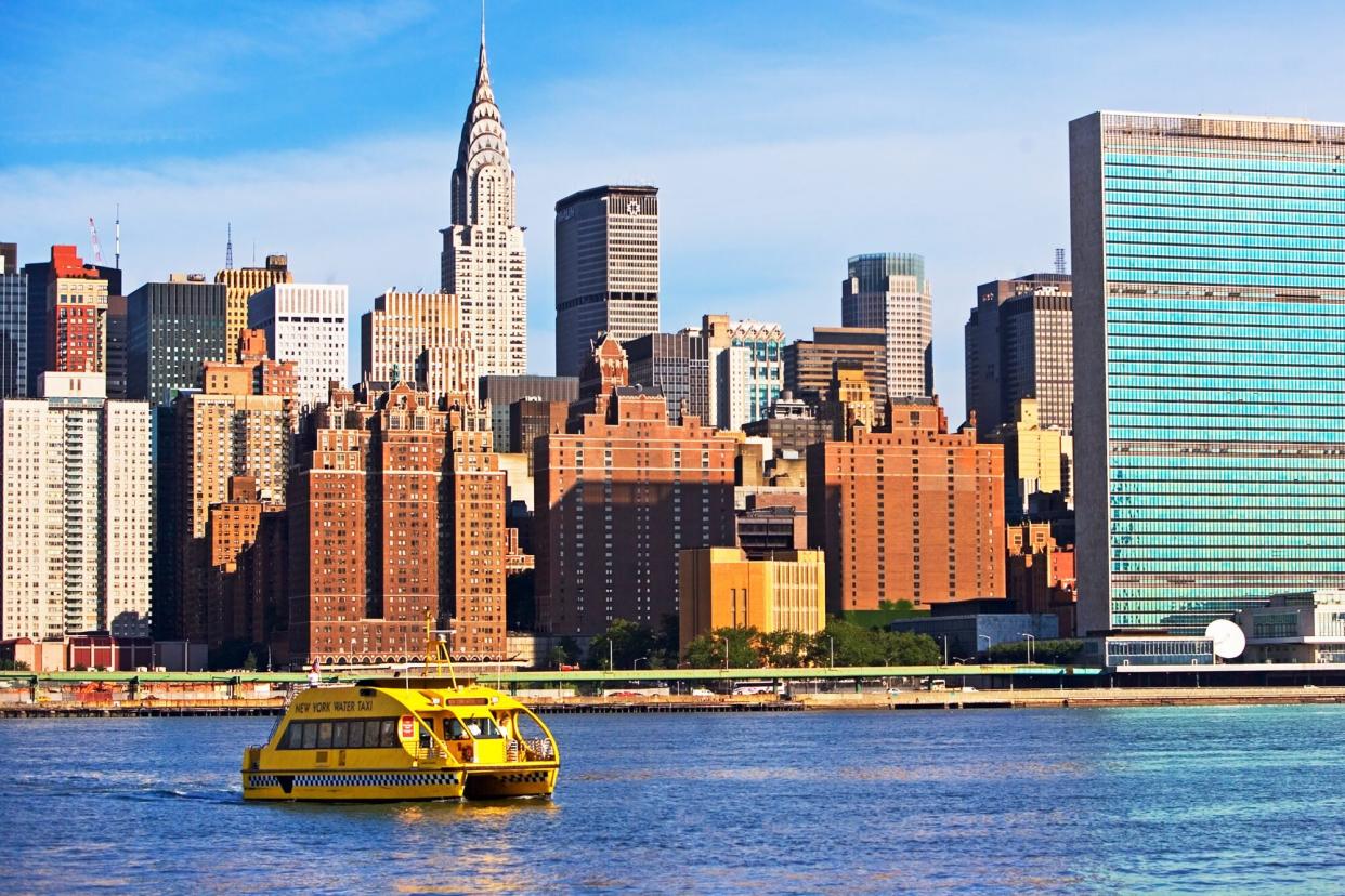 A New York Water Taxi in the East River