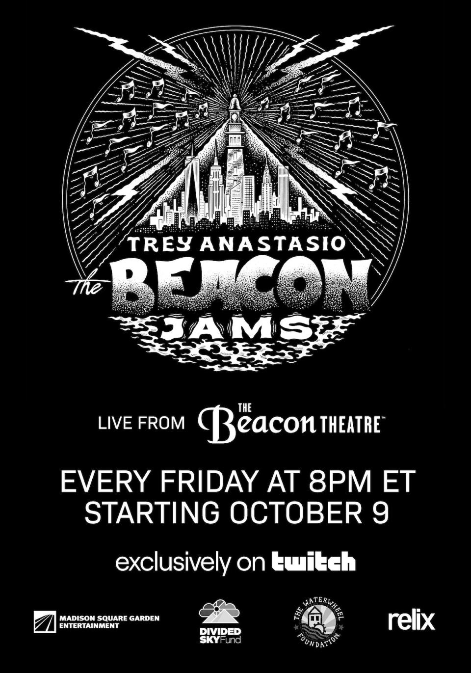 the beacon jams trey anastasio virtual residency poster