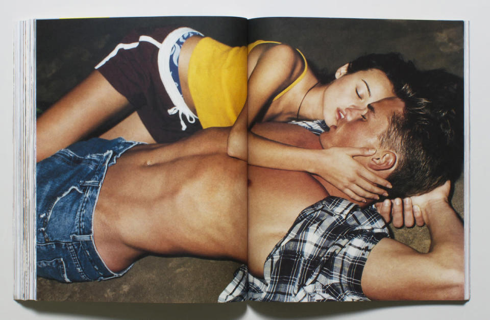 Abercrombie models in repose in a 1999 issue of “A&F Quarterly.”