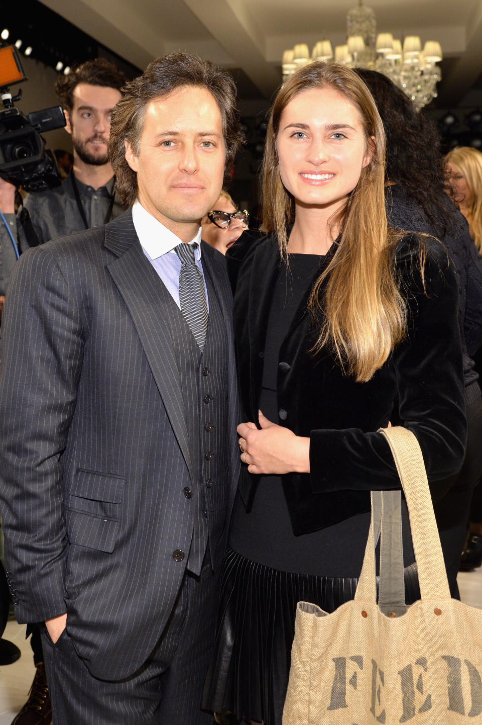 David Lauren (L) and Lauren Bush Lauren attend the Ralph Lauren fashion show during Mercedes-Benz Fashion Week Fall 2014 at St. John Center Studios on February 13, 2014 in New York City.  (Photo by Larry Busacca/Getty Images for Mercedes-Benz Fashion Week)  Husband of Lauren Bush Lauren