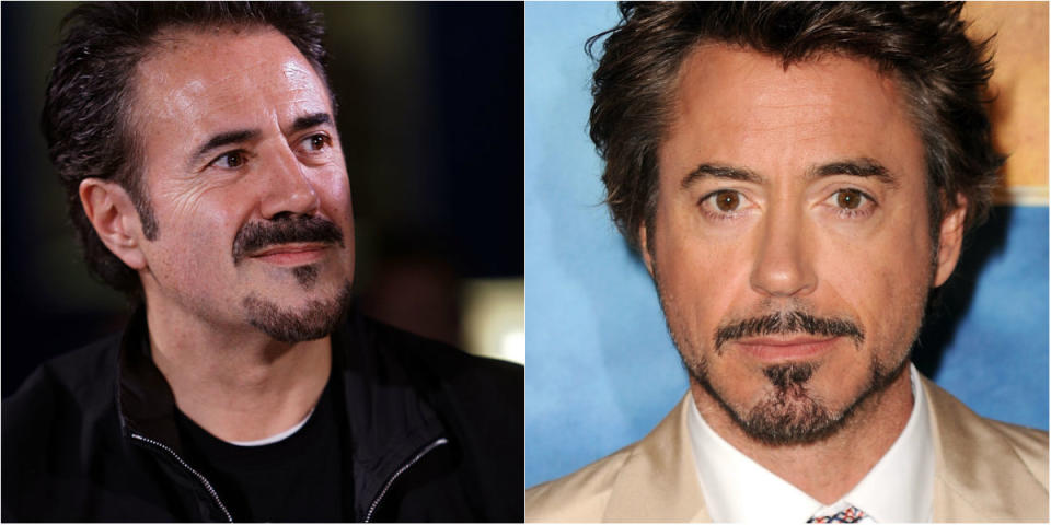 Le jour où José Garcia a découvert qu'il partageait une certaine ressemblance avec l'acteur Robert Downey Jr, il en a bien profité. De passage aux États-Unis, le Français n'a pas hésité à jouer de cette ressemblance pour aller dîner à l'oeil dans quelques bons restaurants, comme il l'a fait savoir en janvier dernier au principal intéressé qui était l'invité de <em>C à Vous</em> sur France 5. <em>"Bonjour Robert Downey Jr., je m’appelle José Garcia et j’ai découvert vraiment que l’on avait une petite ressemblance le jour où j’ai fait mon anniversaire à Washington. Je me suis retrouvé avec deux personnes qui sont venues me voir parce qu’ils croyaient que j’étais vous. J’ai du coup été très, très bien reçu dans plusieurs restaurants à Los Angeles et aussi à New York en votre nom et je vous ai laissé sans doute une petite ardoise. Donc vous serez son invité ici en France. Allez où vous voulez, vous dites : </em>'Sur la note de José Garcia'<em>". (©Sylvain Lefevre/Getty Images/Jason Merritt/Getty Images</em>)