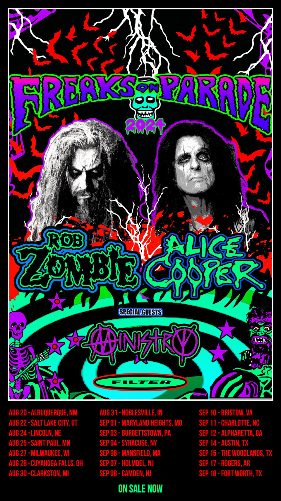 Rob Zombie and Alice Cooper 2024 tour