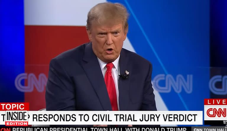 Donald Trump, durante el foro en vivo de CNN