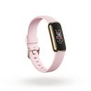 <p>Product render of Fitbit Luxe 3QTR view, in Peony and Soft Gold.</p> 