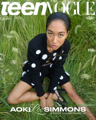 <p>Whitney Hayes/Teen Vogue</p> Aoki Lee Simmons appears on the cover of the September 2023 issue of 'Teen Vogue.'