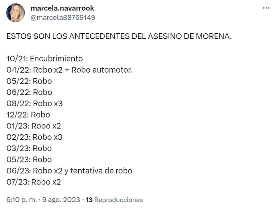 El menor de 14 años