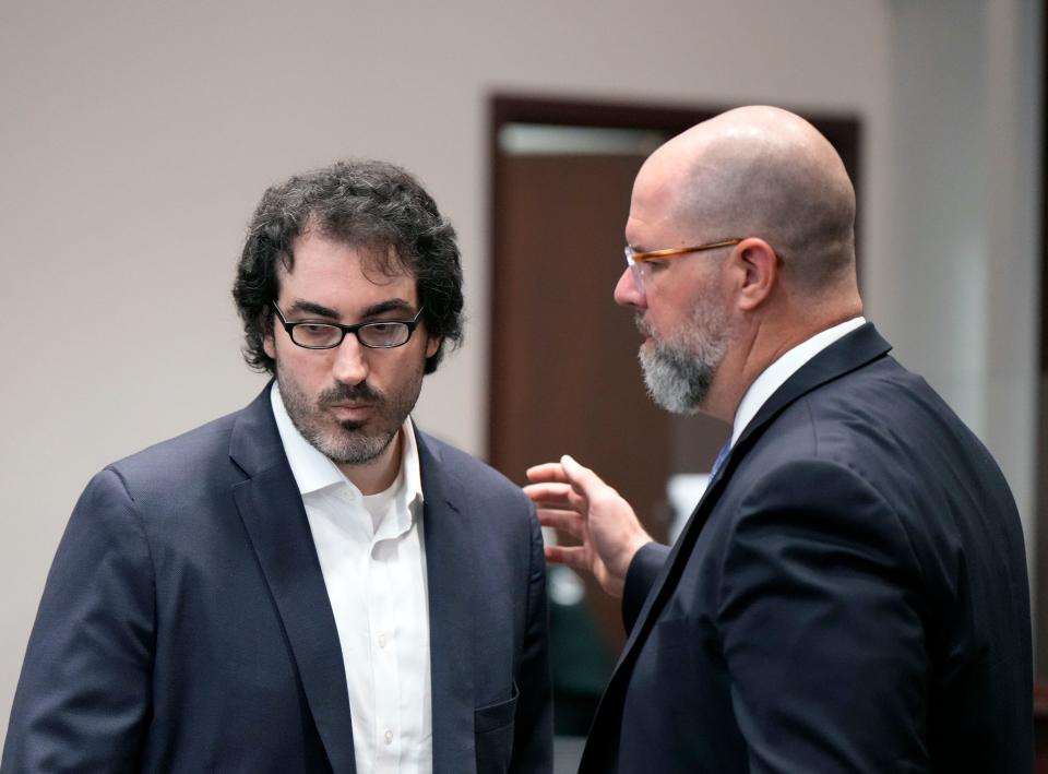 Richard Golden appears before Circuit Judge Karen Foxman at the Justice Center in Daytona Beach, Monday, Oct. 30, 2023.