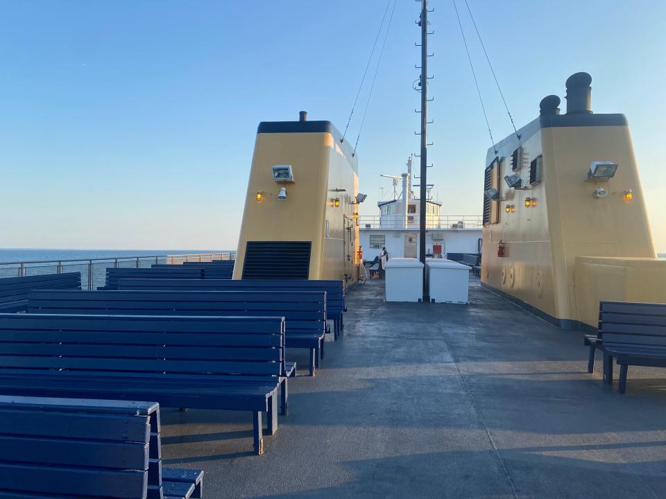top deck of a ferry