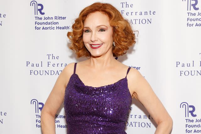 <p>Mike Tran/Variety via Getty</p> Amy Yasbeck at An Evening from the Heart annual gala to benefit The John Ritter Foundation for Aortic Health held at Sunset Room on May 9, 2024 in Los Angeles, California