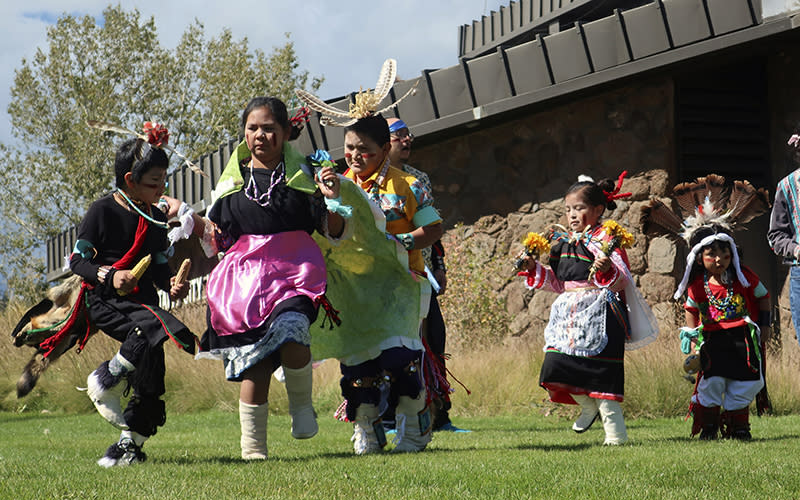 Hopi children dance on Indigenous Peoples Day