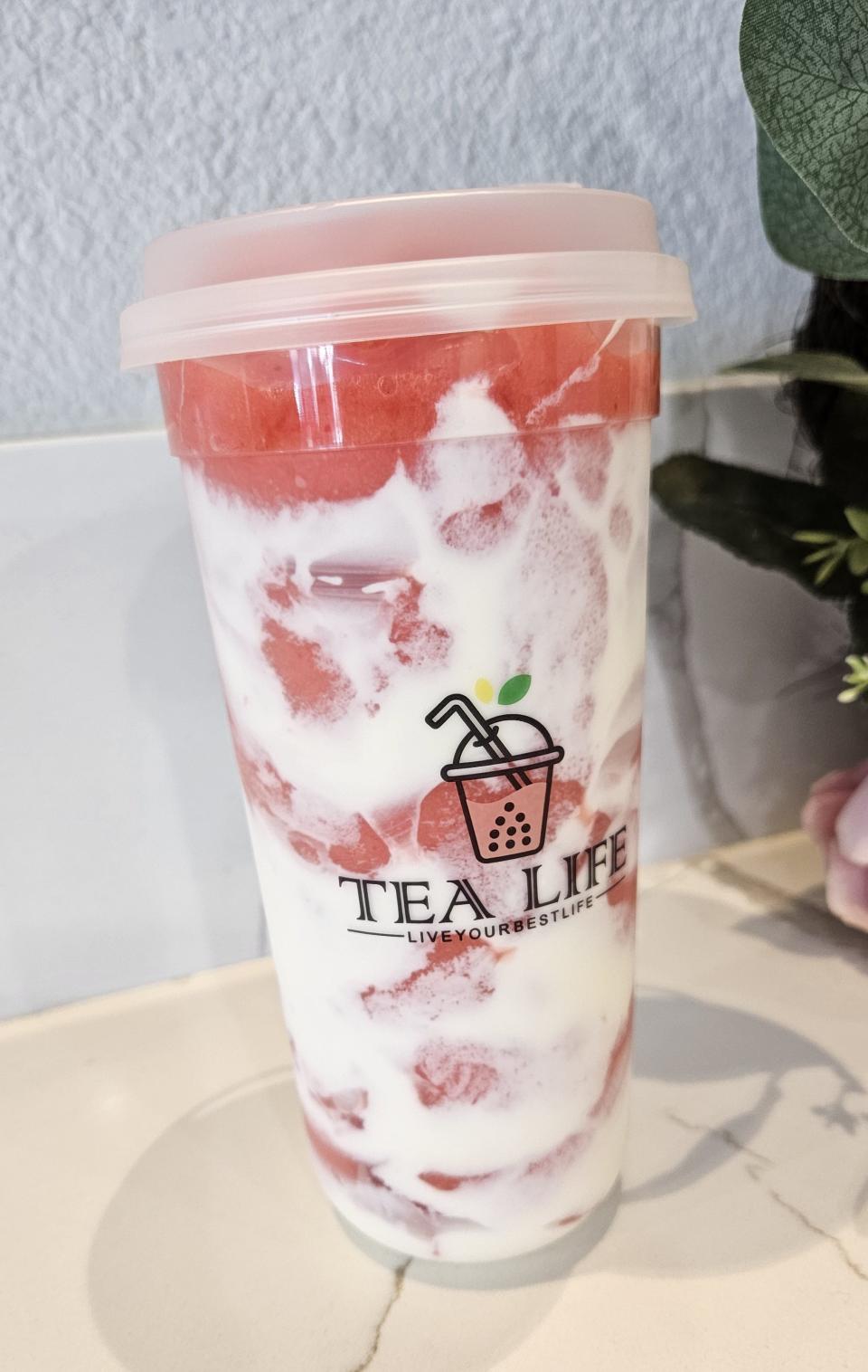 Beautiful and tasty, the Strawberry Tornado is delightful and refreshing.