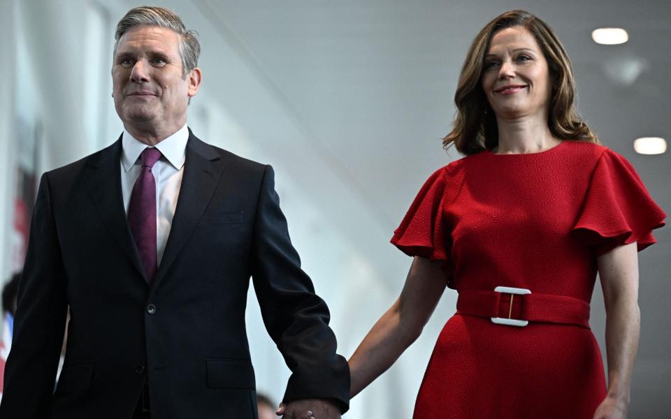 Sir Keir Starmer with his 'strong wife', Lady Victoria