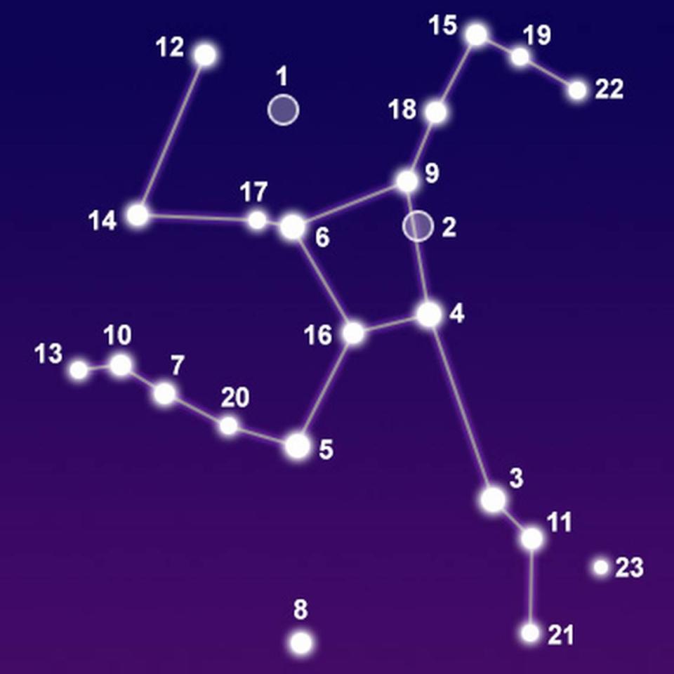 The constellation Hercules showing common points of interest below © Sea and Sky