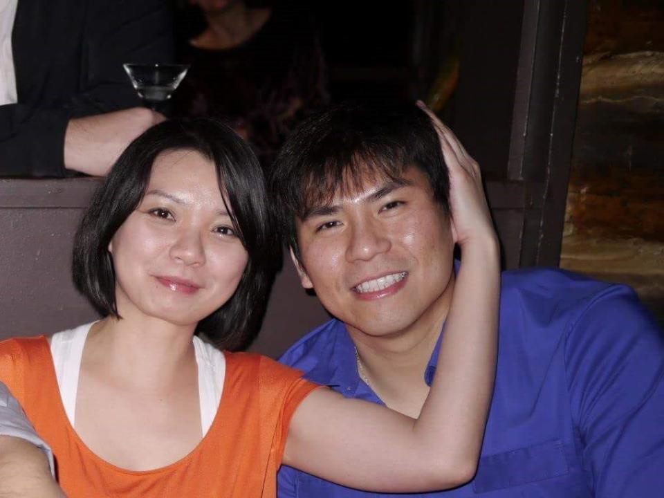 Walter Huang (L) and his wife Sevonne Huang.