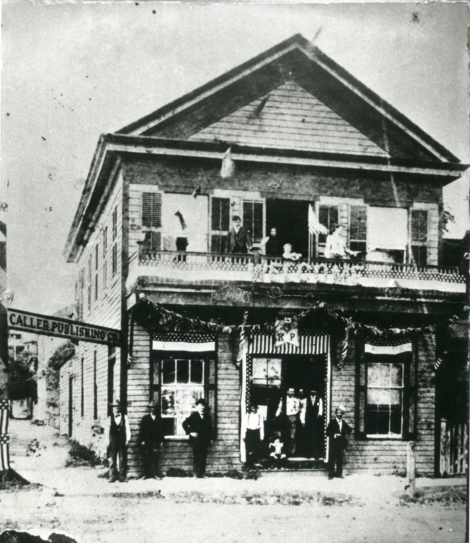 The old Kinney House Hotel at the corner of Chaparral and William was converted into  George Noessel’s store in 1855 and then became the first home of the Corpus Christi Caller in 1883.