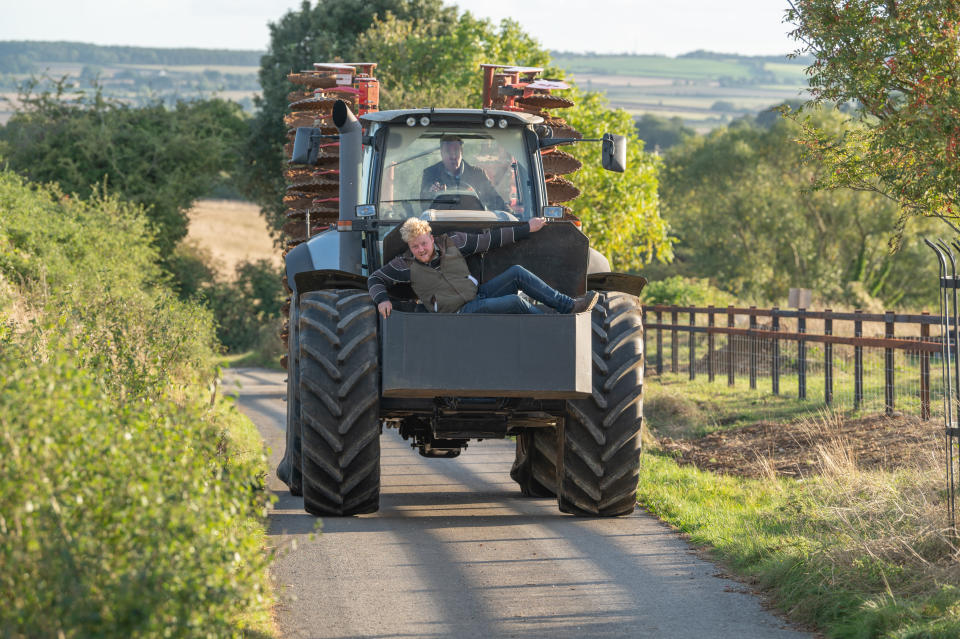 Jeremy Clarkson drives a tractor in a new look at Clarkson's Farm S2 (Amazon Prime Video)