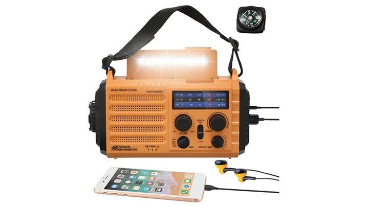 An emergency weather radio you can crank to operate