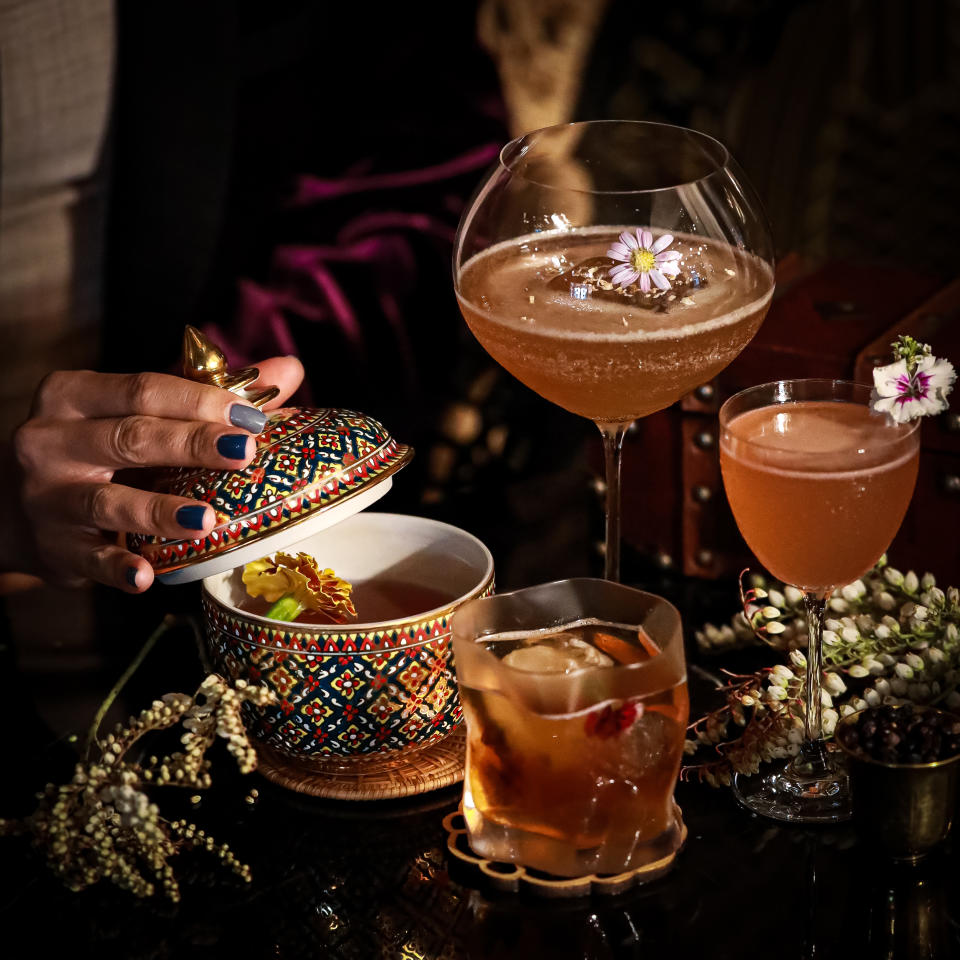 An assortment of liquid refreshments at Stella in Bangkok, Thailand