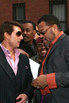 Tom Cruise and Laurence Fishburne at the NY premiere of Paramount's Mission: Impossible III